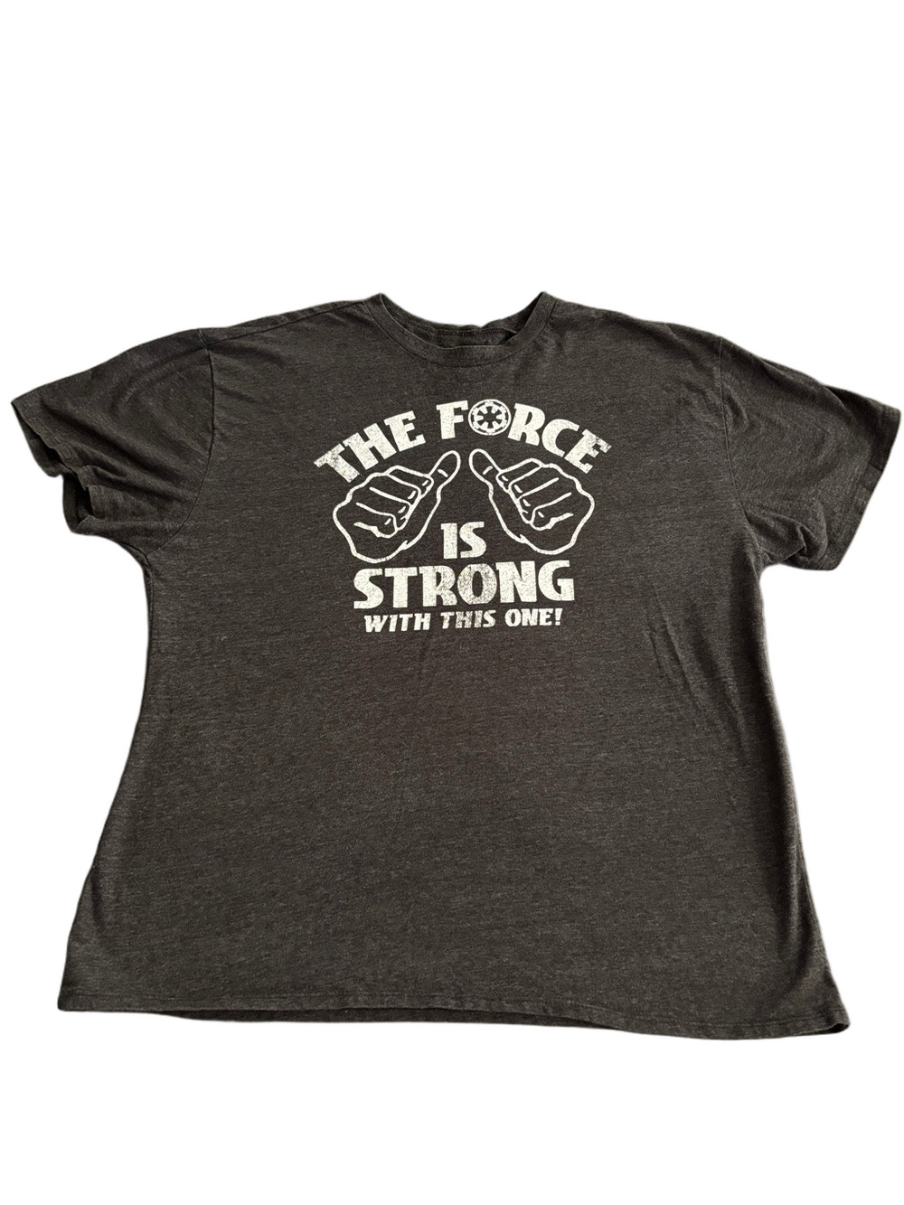 Star Wars The Force Is Strong Funny Graphic T-Shirt Men’s XL Gray